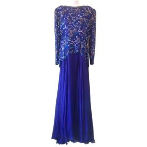 Vintage Jovani Sequins & Bead Evening Gown